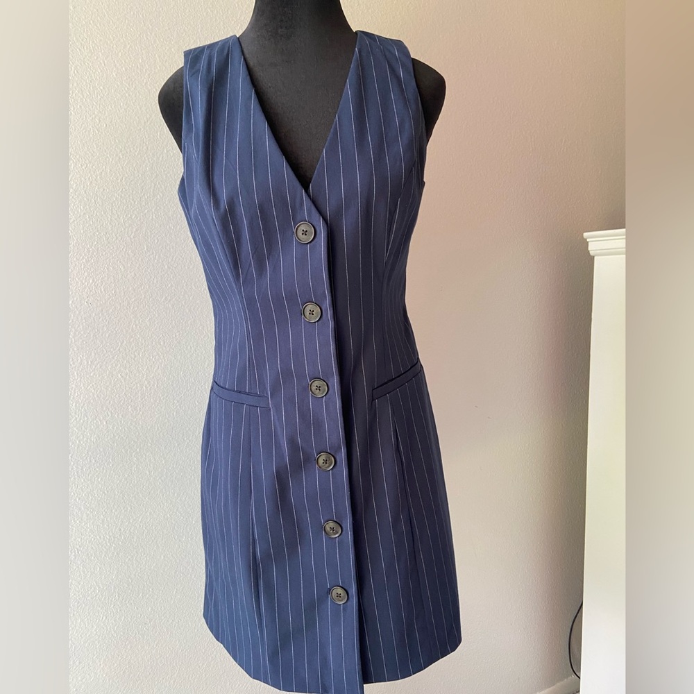 A New Day™ Navy Blue Mini Vest Dress